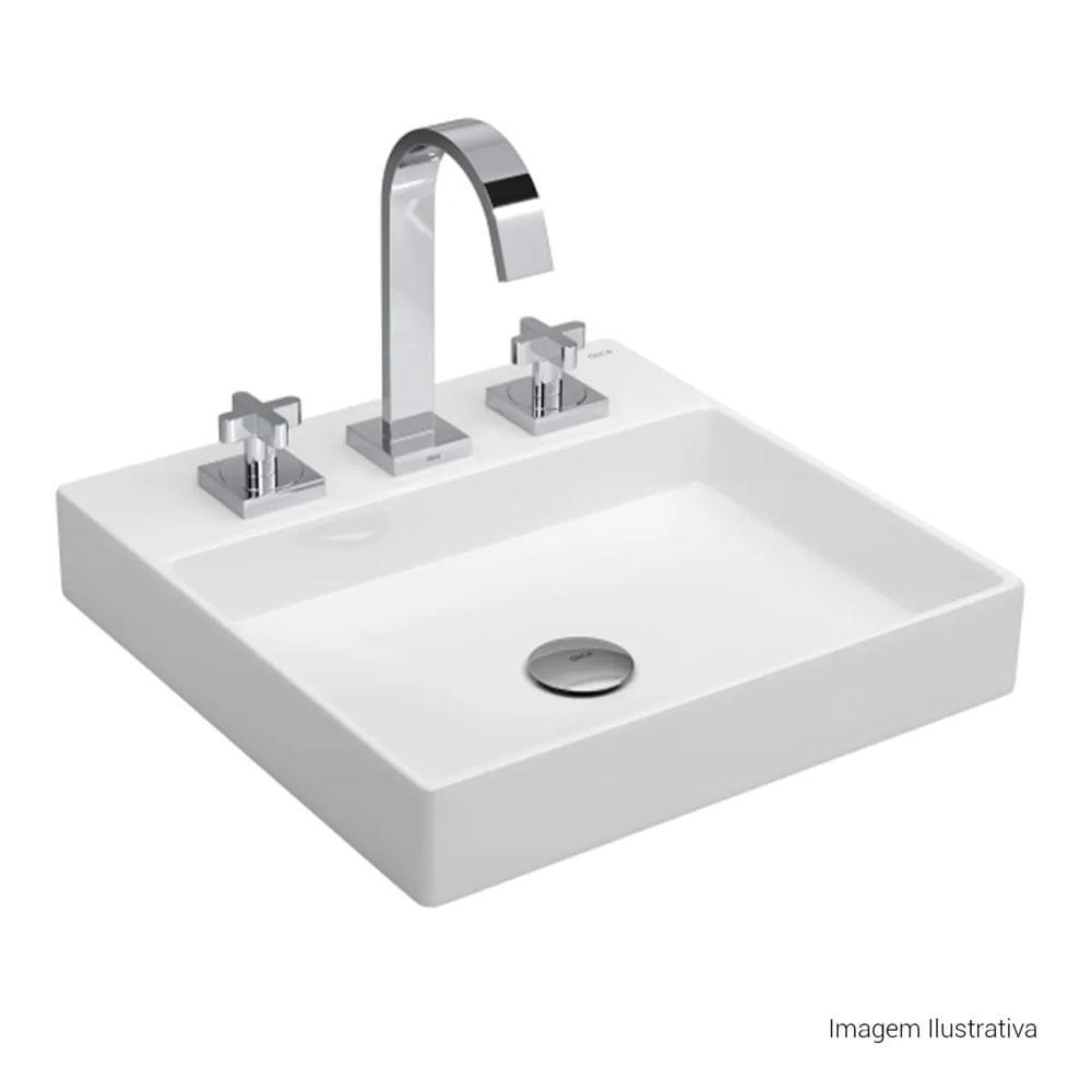 Cuba De Sobrepor Deca Borda Fina C/Mesa 40cm Branca L.129.17 - 2