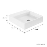 Cuba De Sobrepor Deca Borda Fina C/Mesa 40cm Branca L.129.17 - 4