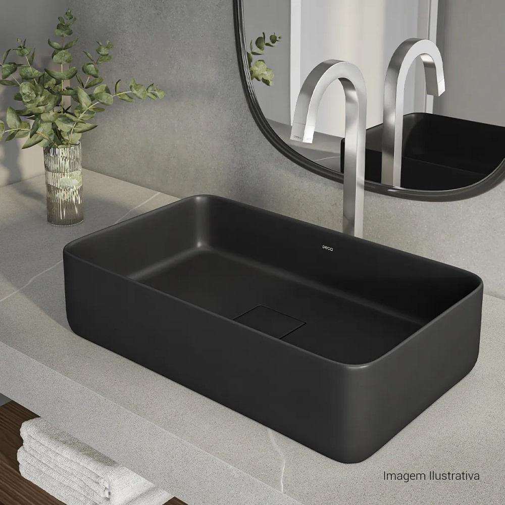 Cuba Apoio 50cm Retangular Deca Slim Ebano Fosco L.13050.94 - 4