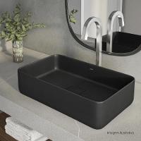 Cuba Apoio 50cm Retangular Deca Slim Ebano Fosco L.13050.94