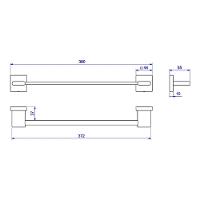 Porta Toalha Banheiro Barra 30cm Deca Polo 2040.gl33.030 - 3