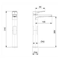 Torneira Lavatorio Bica Alta Celite Noronha Cr B5001cucr0 - 2