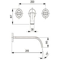 Torneira Misturador Parede C/ Válvula Celite Flow B5001f3crb - 2