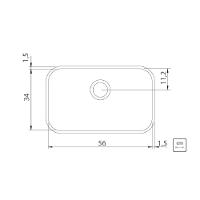Cuba Inox Tramontina Lavinia 56x34 Acetinado C/ Val 94024102 - 2