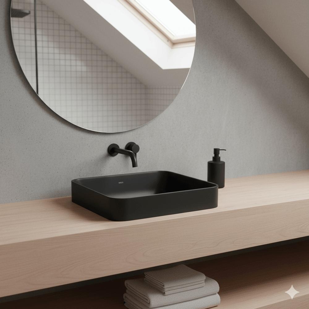 Cuba De Sobrepor Quadrada Deca 30cm Ebano Fosco L.21030.94 - 5