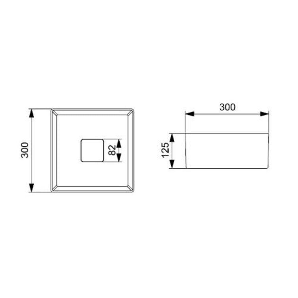 Cuba De Apoia 30x30cm S Mesa Roca T3 Terra Branca A32722n000 - 5