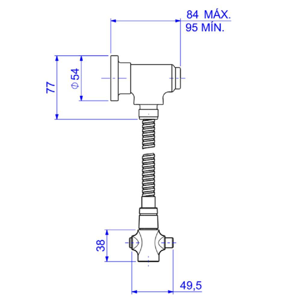 Desviador Para Chuveiro Deca Cromado 1982.c - 4