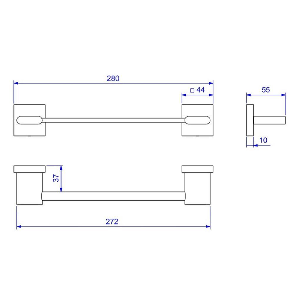 Porta Toalha Barra 20cm Deca Polo Cromado 2040.c33.020 - 2
