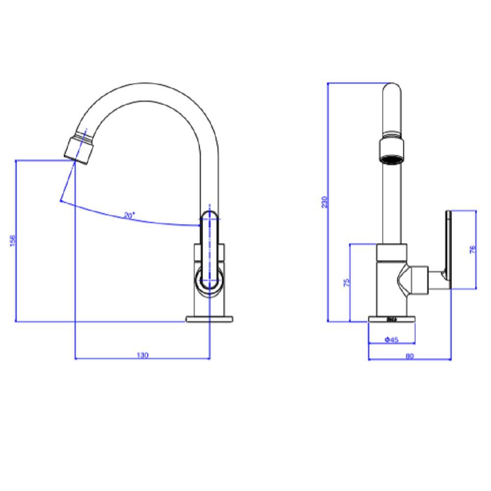 Torneira Lavatorio Deca Flex Plus Me B. Alta Cr 1198.c21.clm - 2