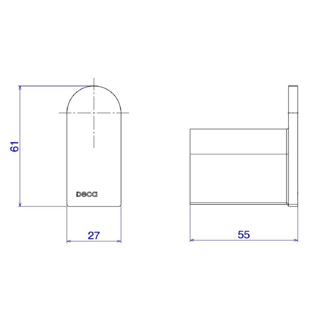 Cabide Banheiro Deca Versa Cromado 2060.C31 - 2