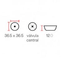 Cuba De Apoio Lexxa 36x36 Redonda Black Rose Gold Lx524brg - 4