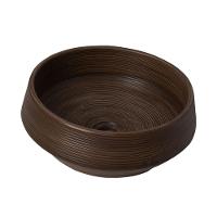 Cuba De Apoio Lexxa 40x40x15,5 Redonda Marrom Mesclado Lx112 - 1