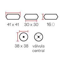 Cuba De Apoio Lexxa 40x40x15,5 Redonda Marrom Mesclado Lx112 - 2