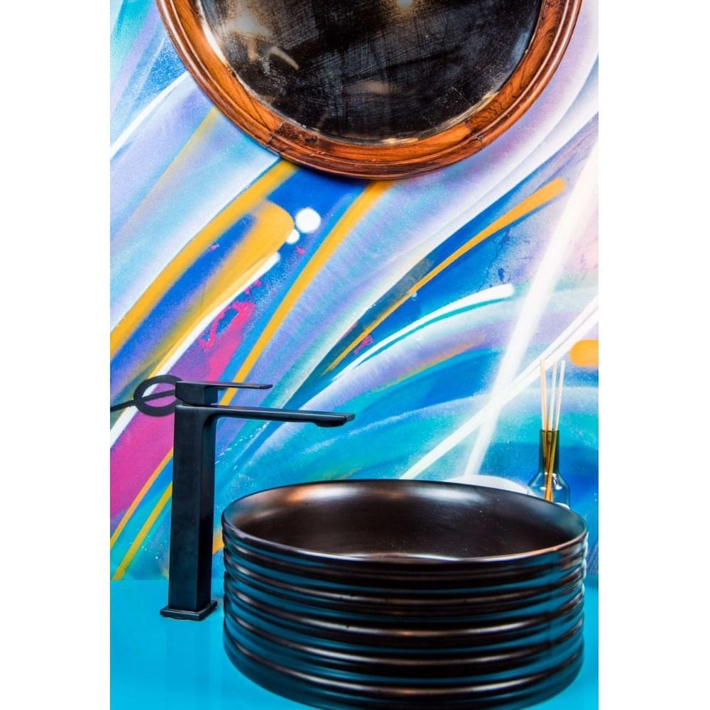 Cuba Redonda Lexxa Black Fosco 38,5 x 38,5 x 13,5 Lx522b - 2