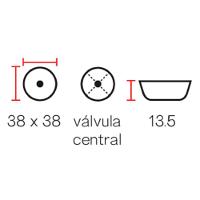 Cuba Redonda Lexxa Black Fosco 38,5 x 38,5 x 13,5 Lx522b - 3