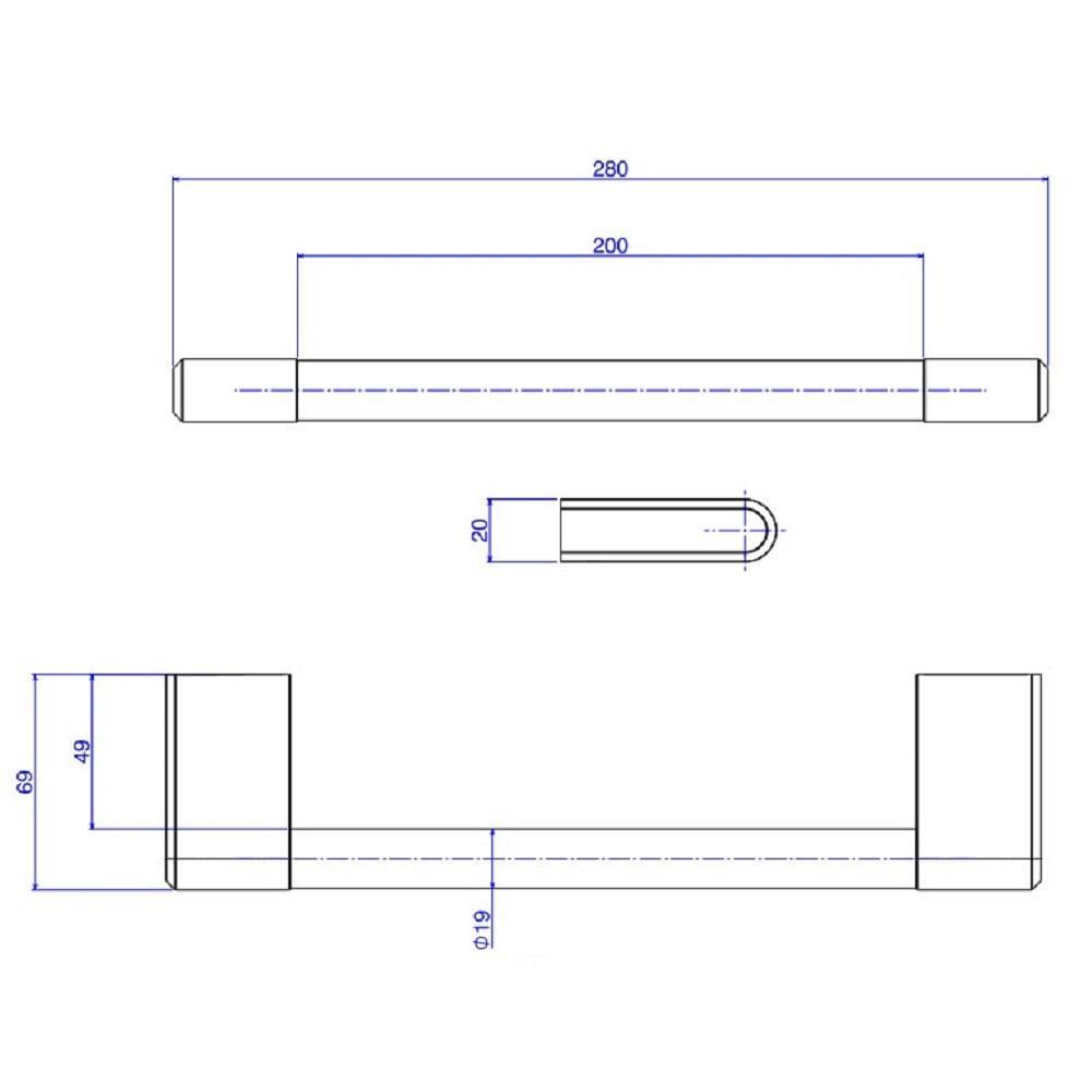 Porta Toalha De Rosto Deca You Black Matte 2050.bl104.mt - 2