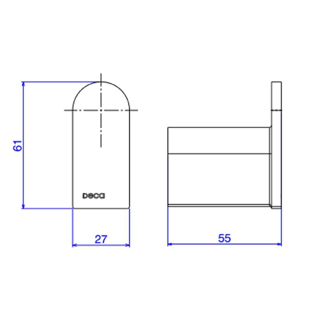 Cabide Parede Deca Versa Black Matte 2060.bl31.mt - 2