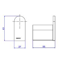 Cabide Parede Deca Versa Black Matte 2060.bl31.mt - 2