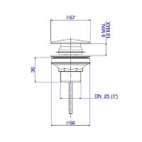 Válvula de Escoamento Click Lavatório Deca Gold 1601.gl.cli - 2
