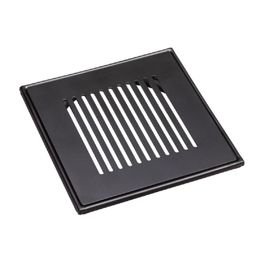 Grelha C/ Base Invinox 15 X15 Listras Black Matte 5006/1.bm.c - 1