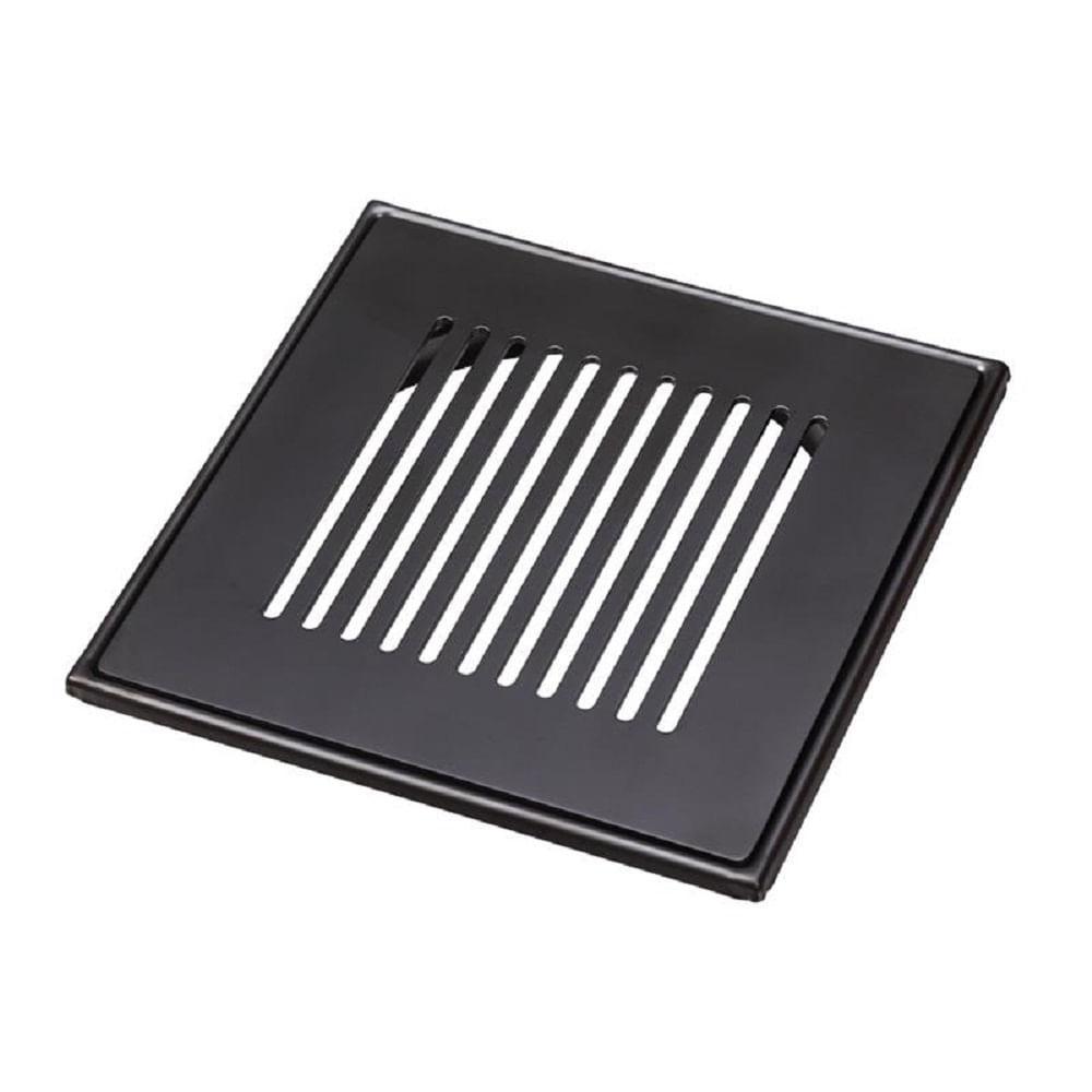 Grelha C/ Base Invinox 15 X15 Listras Black Matte 5006/1.bm.c - 2