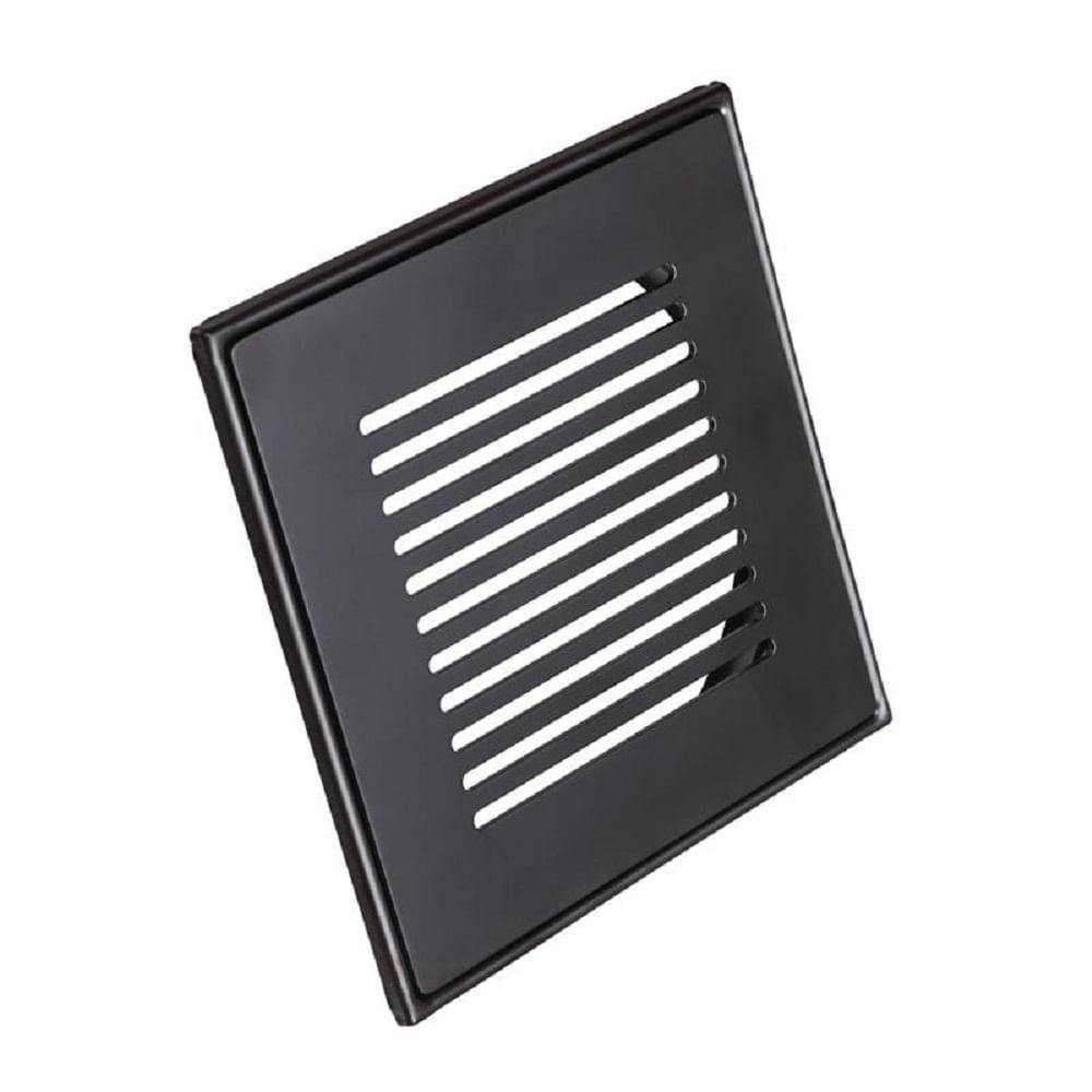 Grelha C/ Base Invinox 15 X15 Listras Black Matte 5006/1.bm.c - 3