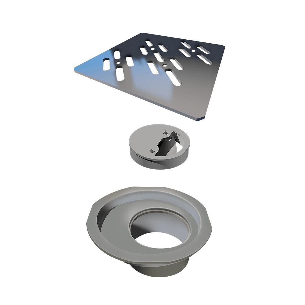 Grelha Para Caixa Sifonada Novii 10cm Inox Ralo Linear 4021 - 1