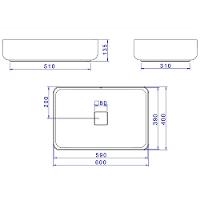 Cuba De Apoio Deca Slim Retangular 60cm Branca L.13060.17 - 4