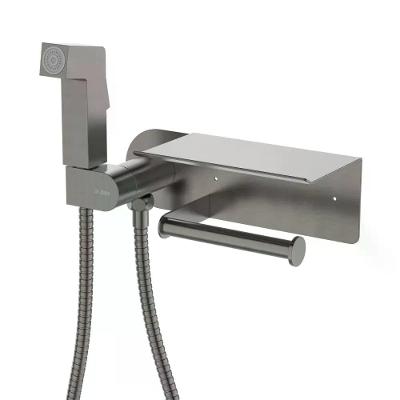 Ducha Higiênica Dax C/Papeleira Tamisa Cinza Dax-1985-tm-gr