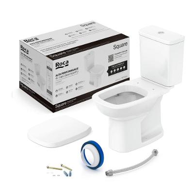 Kit De Vaso Com Caixa Acoplada Roca Square Branco C329723003