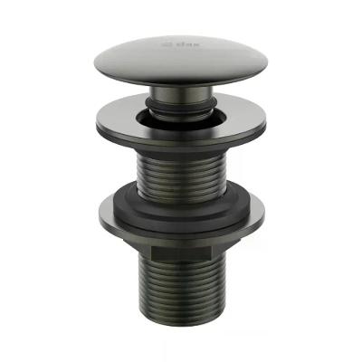 Válvula Dax Click P/Lavatório C/Tampa Redonda Cinza Dax-1013-gr