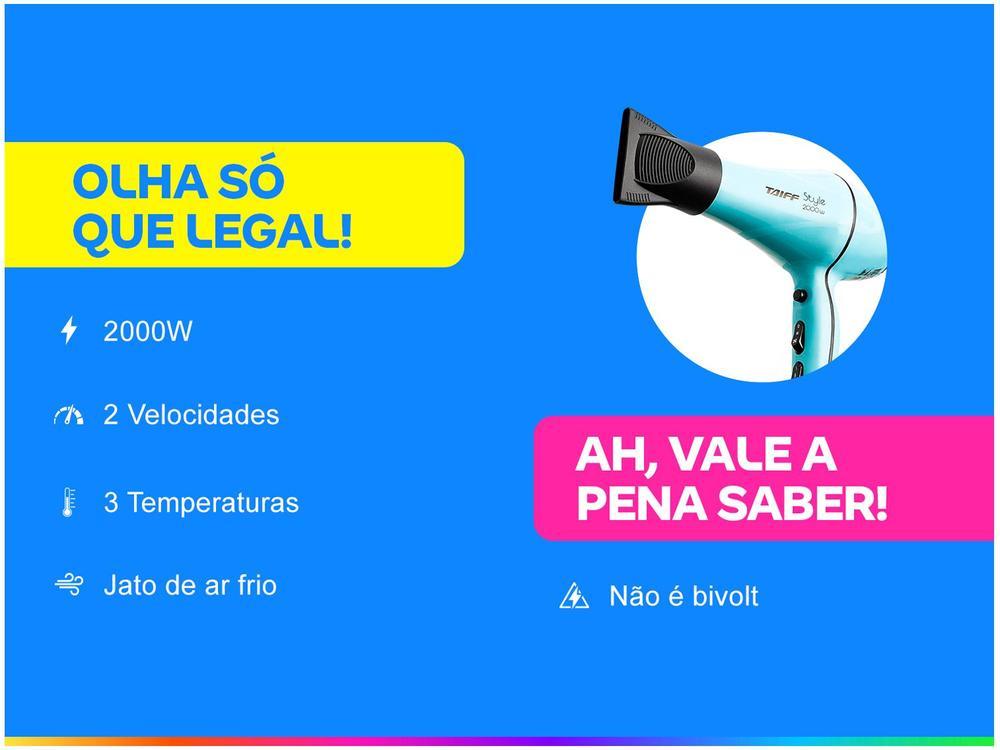 Secador de Cabelo Taiff Style Azul Tiffany 2000W - 2