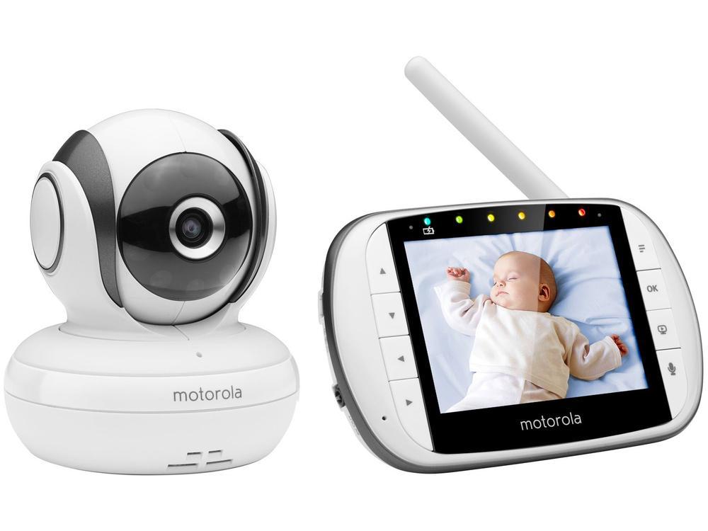 Babá Eletrônica Motorola MBP36S Tela 3,5” Monitoramento da Temperatura Ambiente Rotação - 1