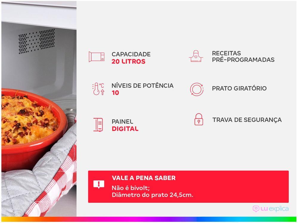 Micro-ondas Consul 20L Cinza - 2