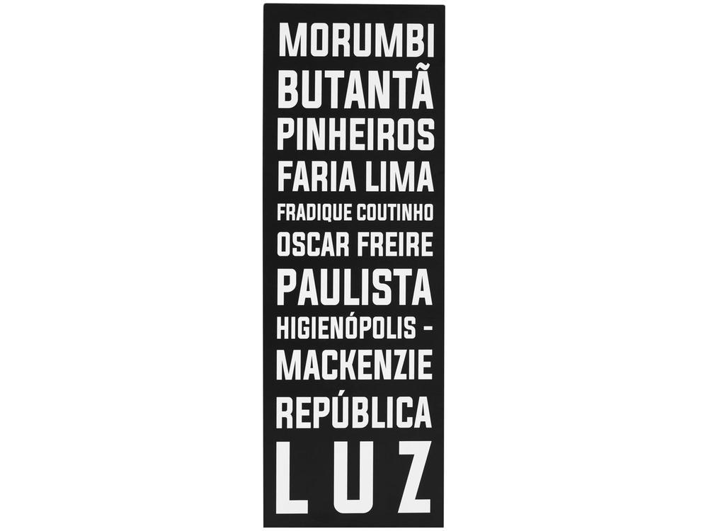 Placa Decorativa MDF Bairros SP 21x62cm  - 1