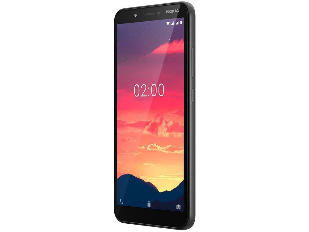 Smartphone Nokia C2 16GB + 16GB Preto 4G 1GB RAM 5,7” Câm. 5MP + Selfie 5MP Dual Chip - 5