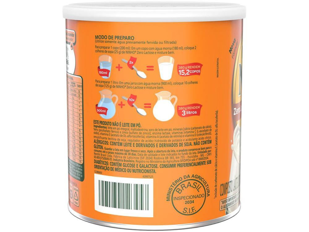 Composto Lácteo Ninho Original Forti+ Zero Lactose - 12