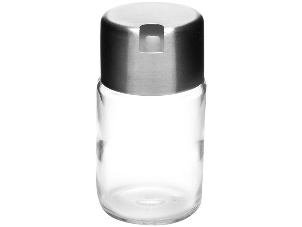 Galheteiro Vidro Forma Inox 5 Peças com Suporte - 5