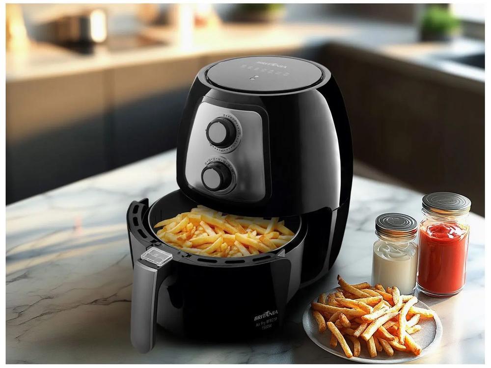 Air Fryer Britânia BFR21P Preto 3,4L com Timer - 3
