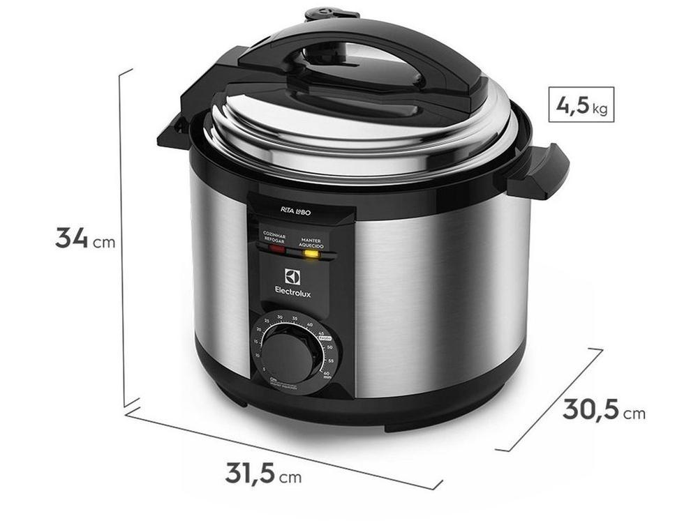 Panela de Pressão Elétrica Electrolux PCE20 900W 5L Timer Controle de TemperaturaPanela de Pressão Elétrica 5L Elec - 14