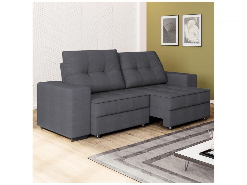 Sofá Retrátil Reclinável 4 Lugares Suede Moviment Artesano Linoforte - 5