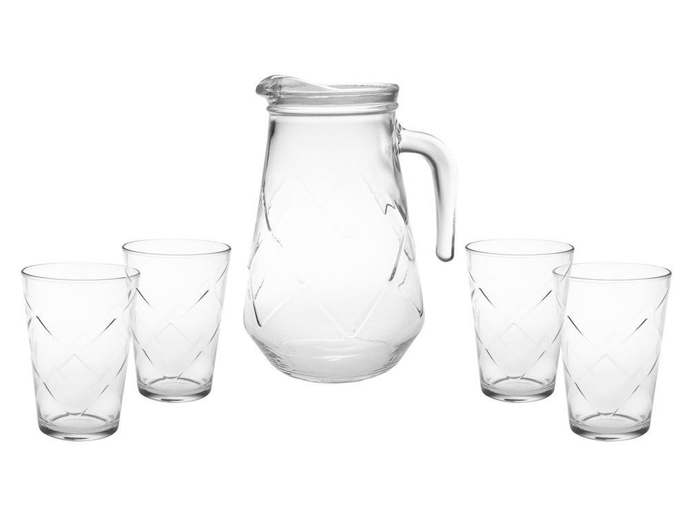 Conjunto de Jarra 1,5L e Copos 280ml de Vidro - 1