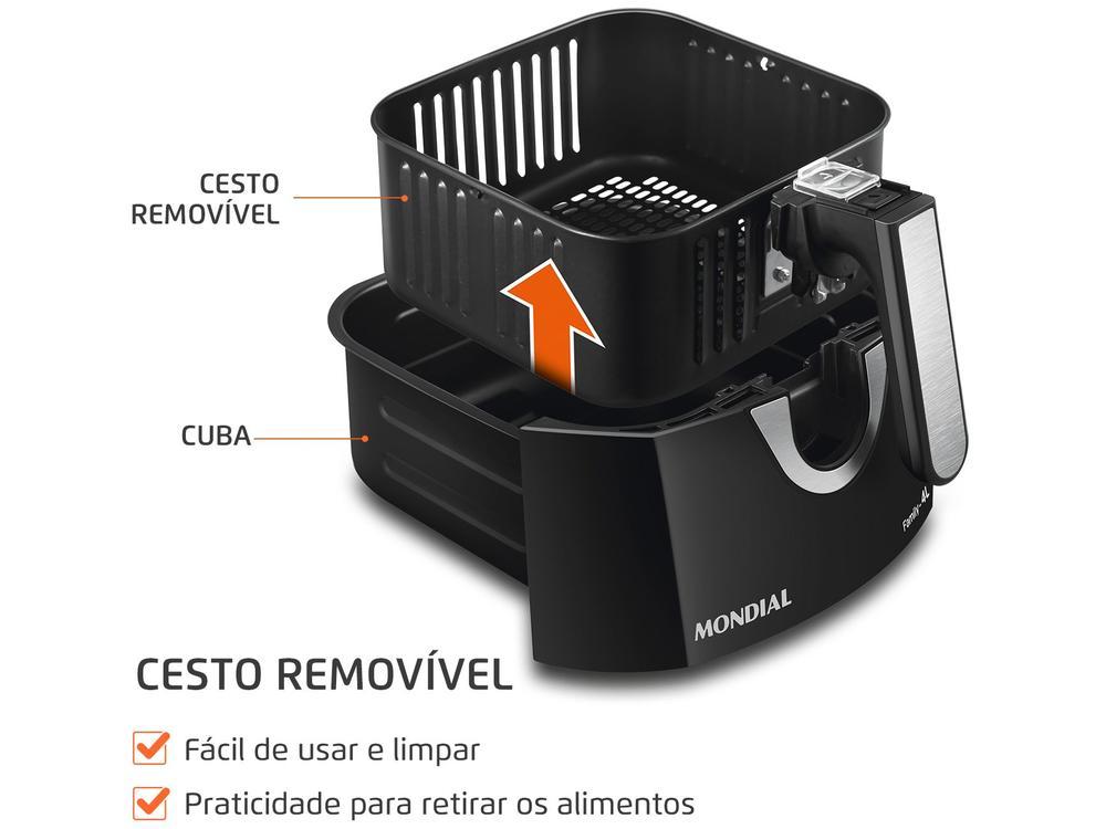 Air Fryer Mondial Family AFN-40-BI Preto 4L com Timer - 13