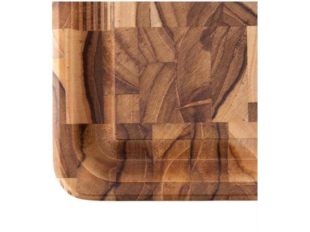 Tábua para Churrasco de Madeira Retangular Tramontina Teca 45x34cm - 13