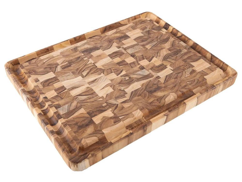 Tábua para Churrasco de Madeira Retangular Tramontina Teca 45x34cm - 1