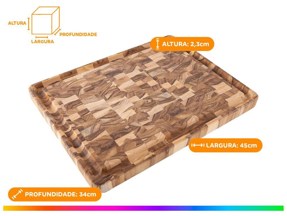 Tábua para Churrasco de Madeira Retangular Tramontina Teca 45x34cm - 7