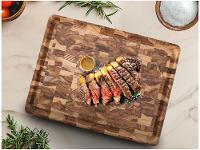 Tábua para Churrasco de Madeira Retangular Tramontina Teca 45x34cm - 12