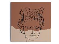 Placa Decorativa MDF Terracota Rosto 20x20cm - 2