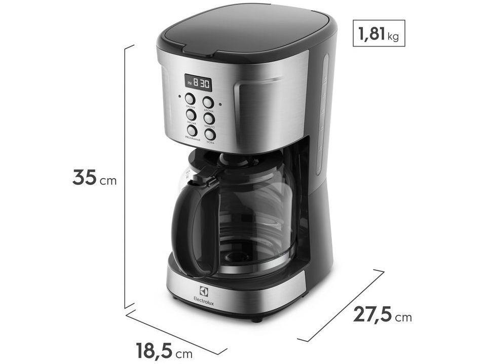 Cafeteira Elétrica Electrolux Digital 38 Xícaras Experience Programável com Timer Prata ECM30 - 18
