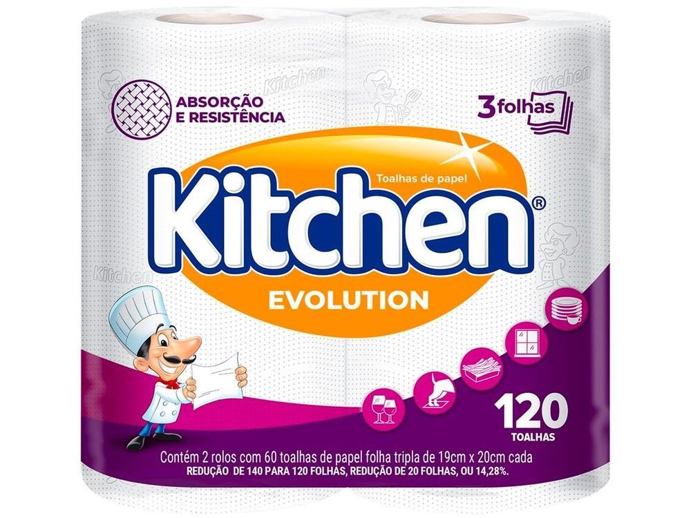 Papel Toalha Folha Tripla Kitchen Evolution 2 Unidades - 1